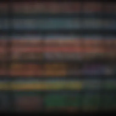 Visual comparison of different betting odds from various bookmakers