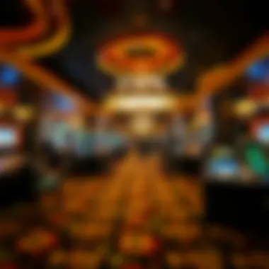 An elegant casino floor showcasing credit transactions