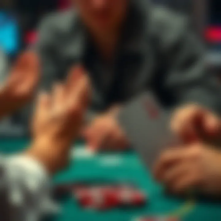 Diverse Hands in Mucking Diverse poker hands being mucked