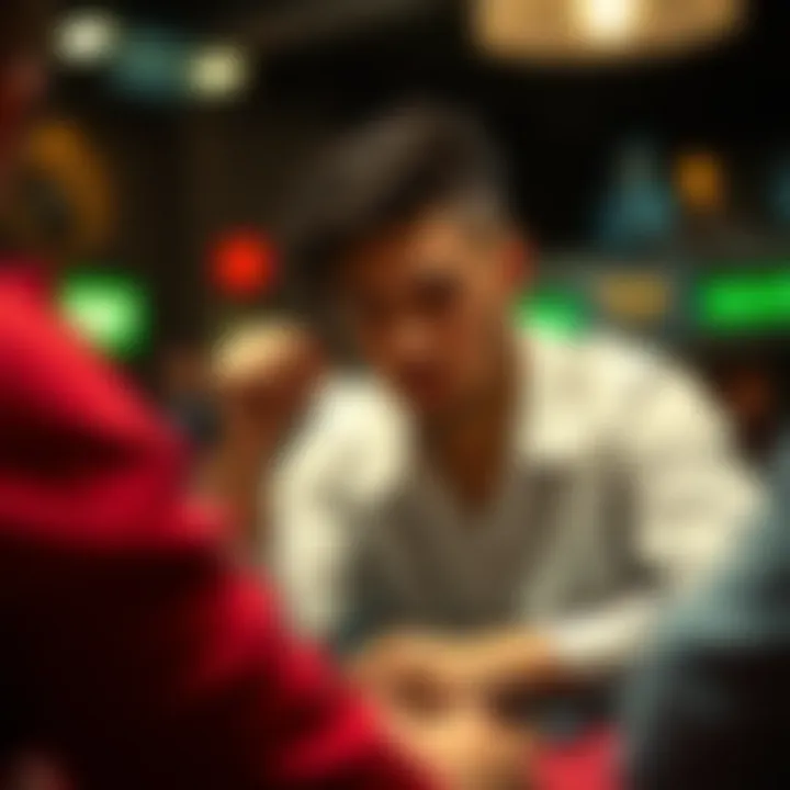 Strategic Reflection on Mucking Player reflecting on mucking strategy