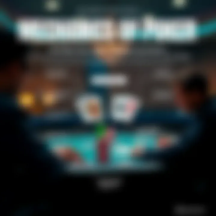 An infographic detailing the mechanics of poker gameplay