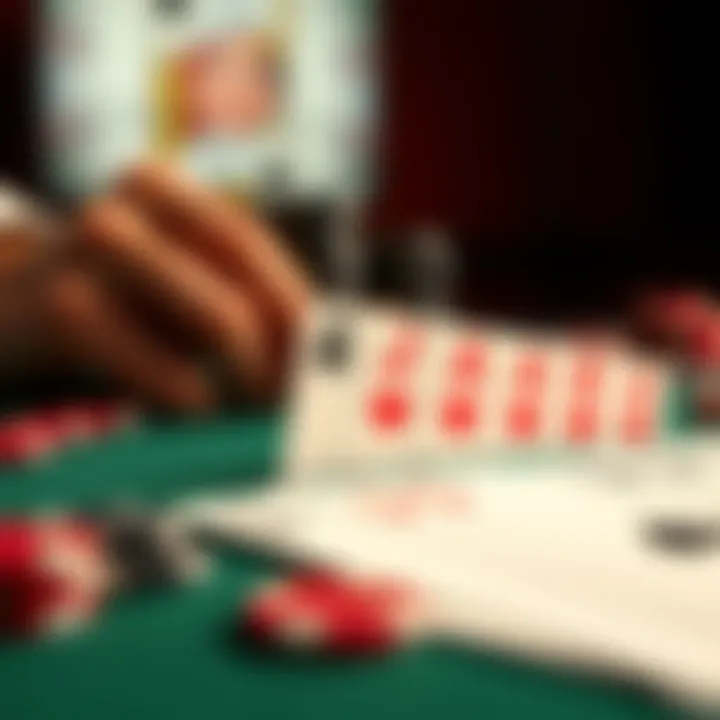 Illustration showing the ranking of poker hands from highest to lowest