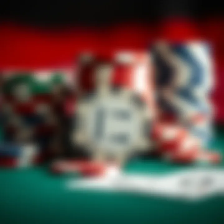 Close-up of high-quality poker chips