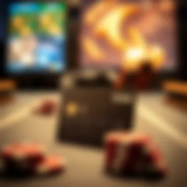 Visa card in a gaming setup