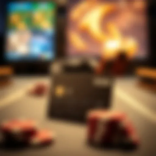 Visa card in a gaming setup