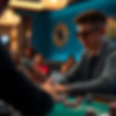 User enjoying poker on mobile