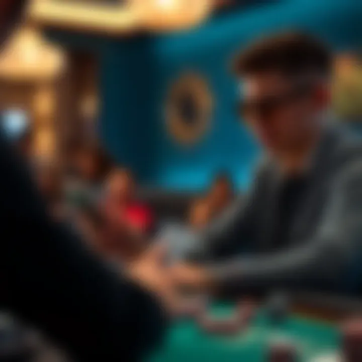 User enjoying poker on mobile